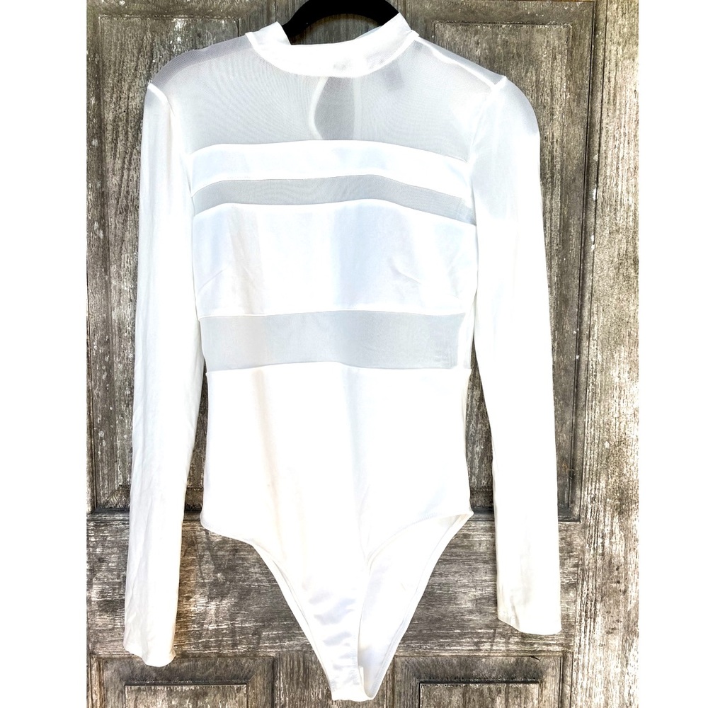 Forever 21 mesh long sleeve Bodysuit